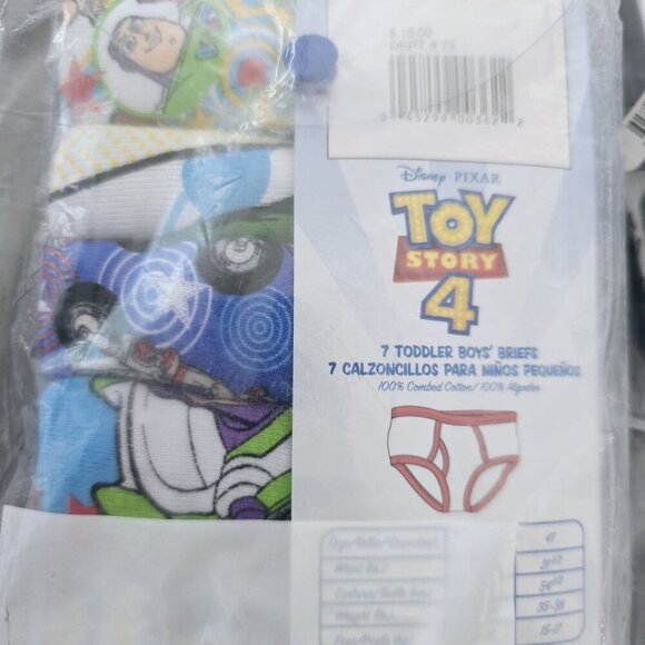 NWT Toy Story 4 Characters Underwear 7-Pack Briefs 4T Toddler Boys SEALED IN BAG - Picture 3 of 4